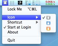 Lock Me is a status bar app to lock your Mac